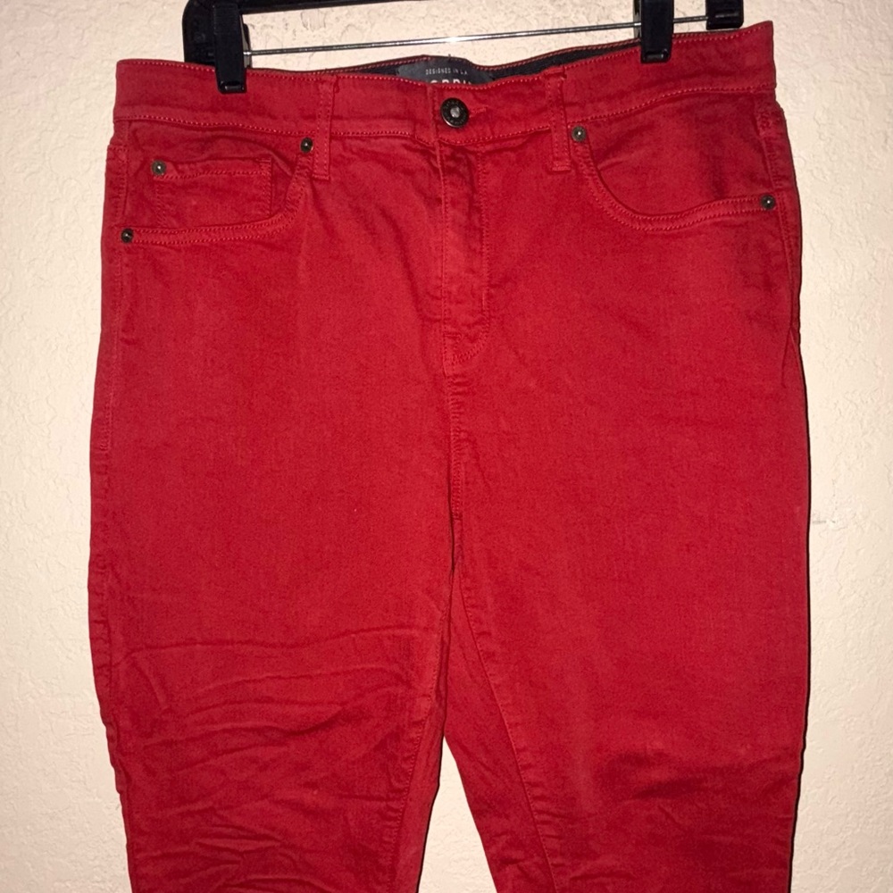 Torrid Sky High Skinny Jean - Premium Stretch Red- ❤️Size 14R❤️ - Picture 5 of 13